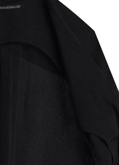 TA/PE CREPE DE CHINE DRAPED LONG VEST