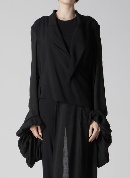 BALLOON SLEEVE WRAP JACKET