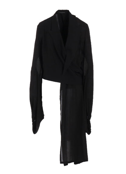 BALLOON SLEEVE WRAP JACKET