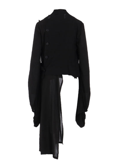 BALLOON SLEEVE WRAP JACKET