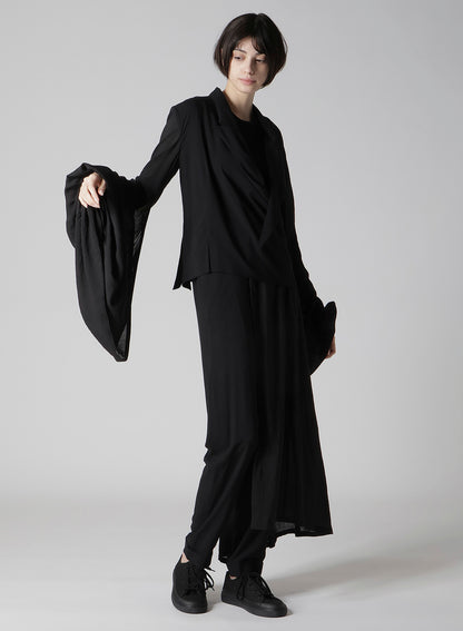 BALLOON SLEEVE WRAP JACKET