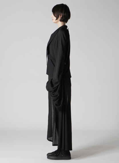 BALLOON SLEEVE WRAP JACKET