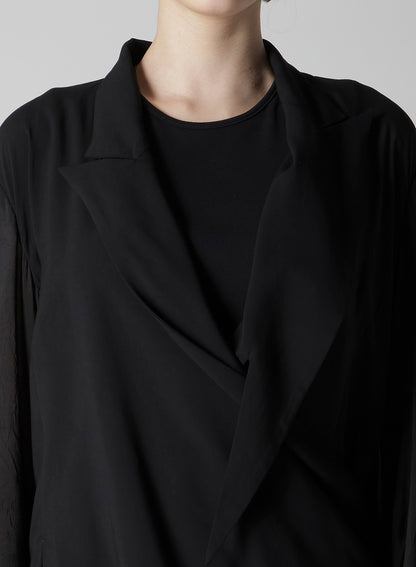 BALLOON SLEEVE WRAP JACKET