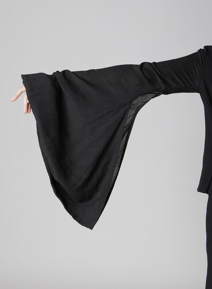 BALLOON SLEEVE WRAP JACKET