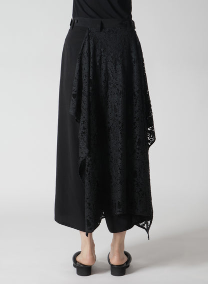 TA/PE CREPE DE CHINE BACKSIDE DRAPED D PANTS