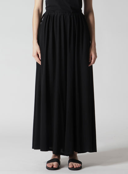 COTTON SINGLE JERSEY SKIRT-LIKE GATHER PANTS