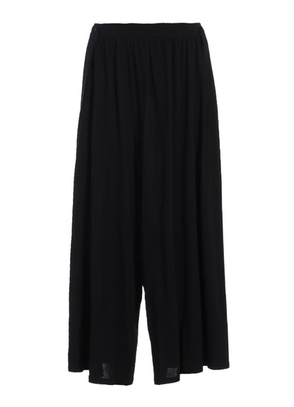 COTTON SINGLE JERSEY SKIRT-LIKE GATHER PANTS