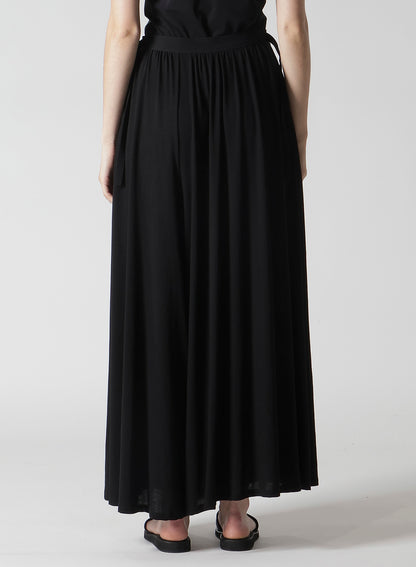 COTTON SINGLE JERSEY SKIRT-LIKE GATHER PANTS