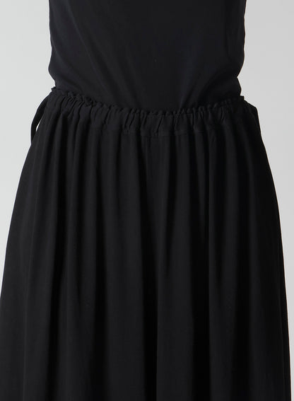 COTTON SINGLE JERSEY SKIRT-LIKE GATHER PANTS
