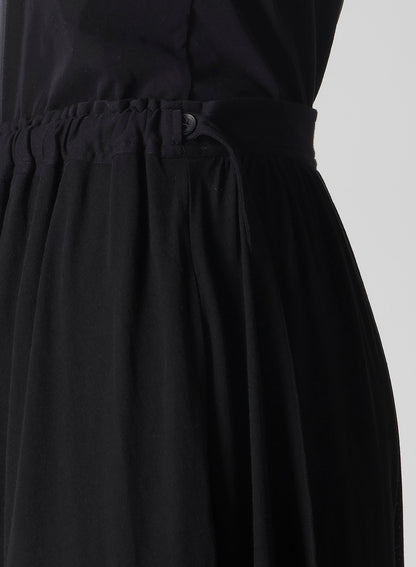 COTTON SINGLE JERSEY SKIRT-LIKE GATHER PANTS