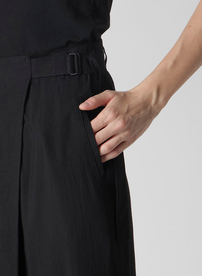 Ry WRINKLED LAWN L FRONT TUCK PANTS