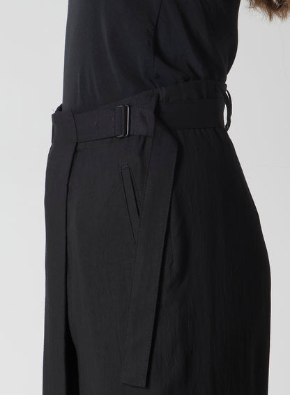 Ry WRINKLED LAWN L FRONT TUCK PANTS