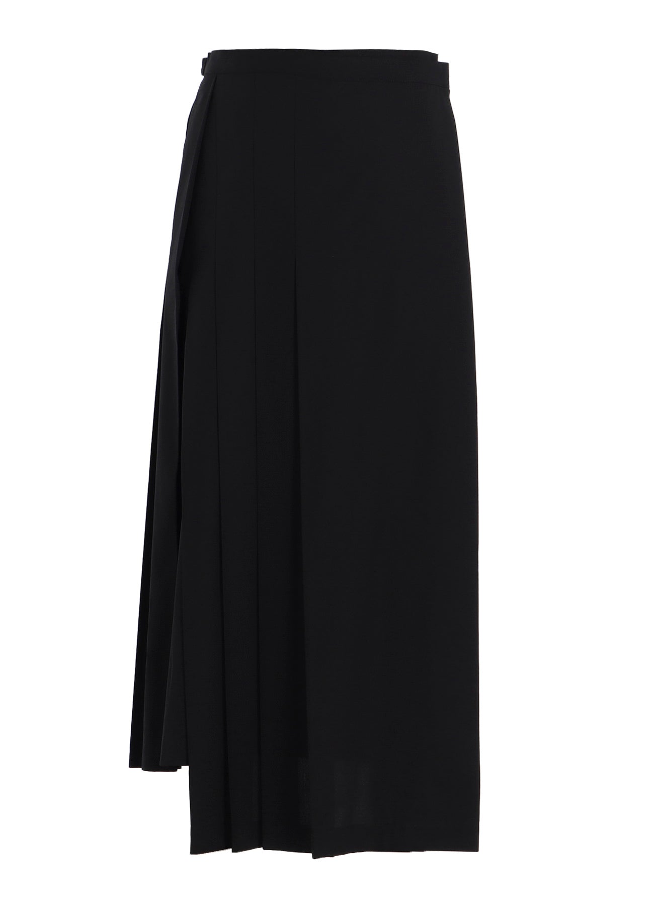COTTON TWILL R PLEATED WRAP SKIRT
