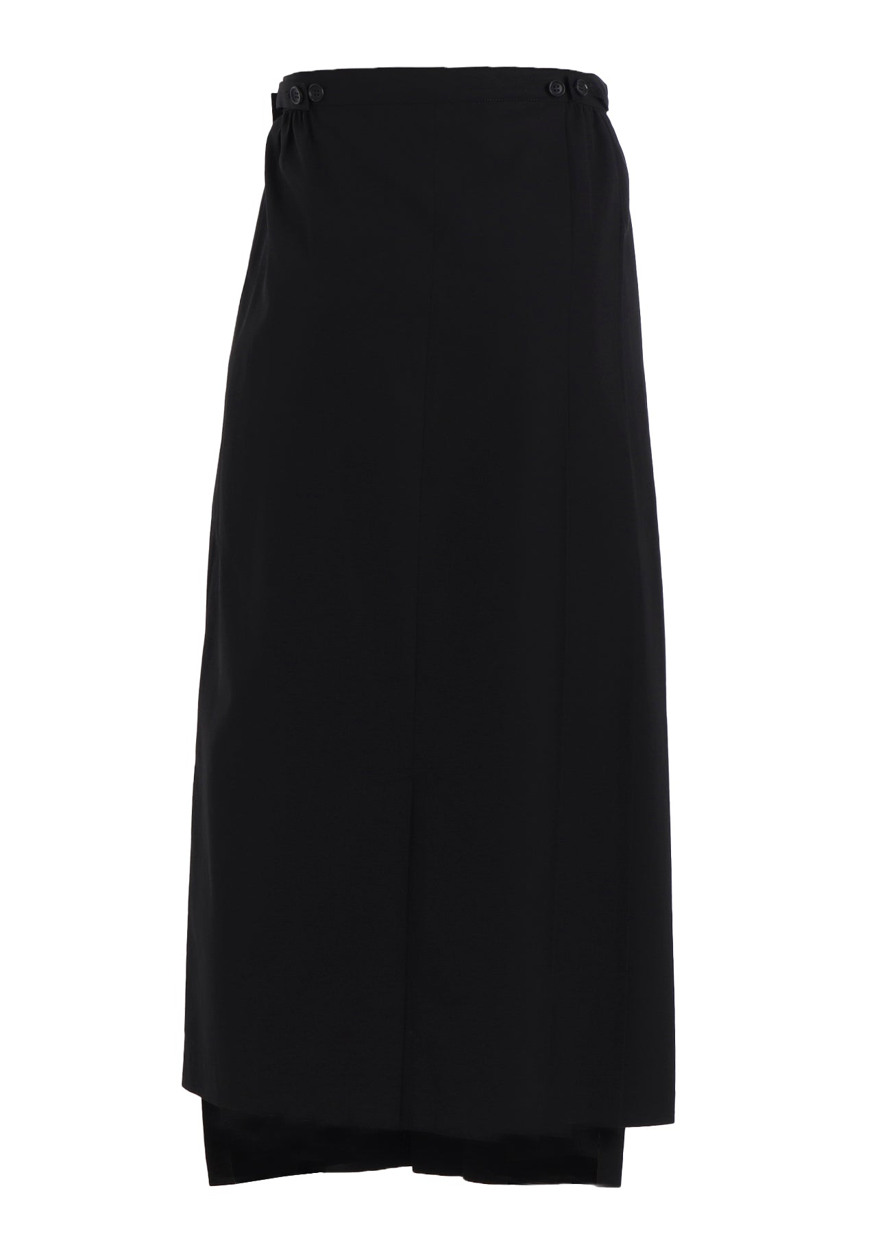 COTTON TWILL R PLEATED WRAP SKIRT
