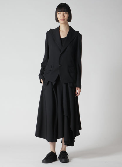 GABARDINE R GATHERED SKIRT