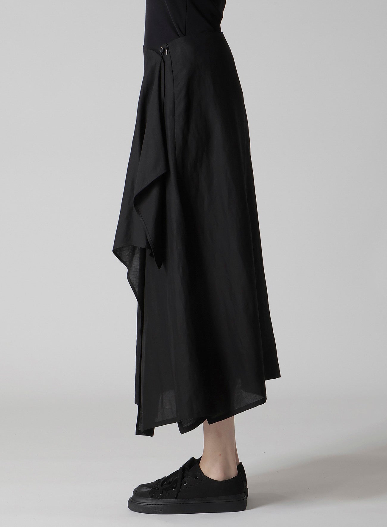 C/Li GABARDINE L DRAPED SKIRT