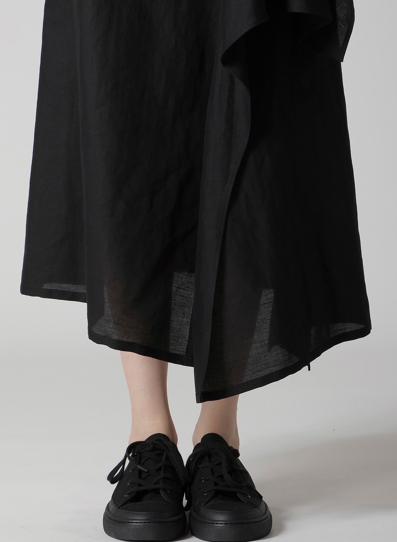 C/Li GABARDINE L DRAPED SKIRT