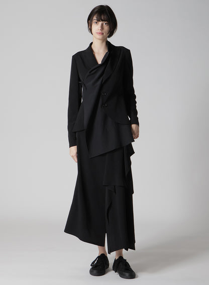 TA/PE CREPE DE CHINE L DRAPED SKIRT