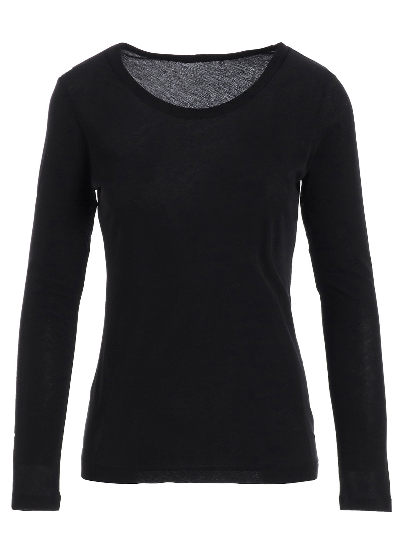 HIGH GAUGE COTTON JERSEY ROUND NECK LONG SLV T
