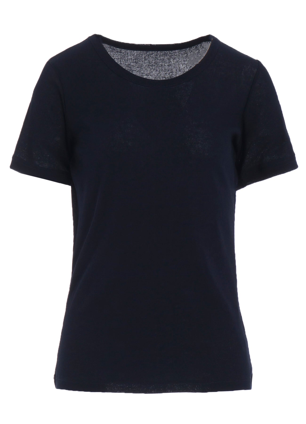 HIGH TWISTED RIB ROUND NECK SHORT SLV T