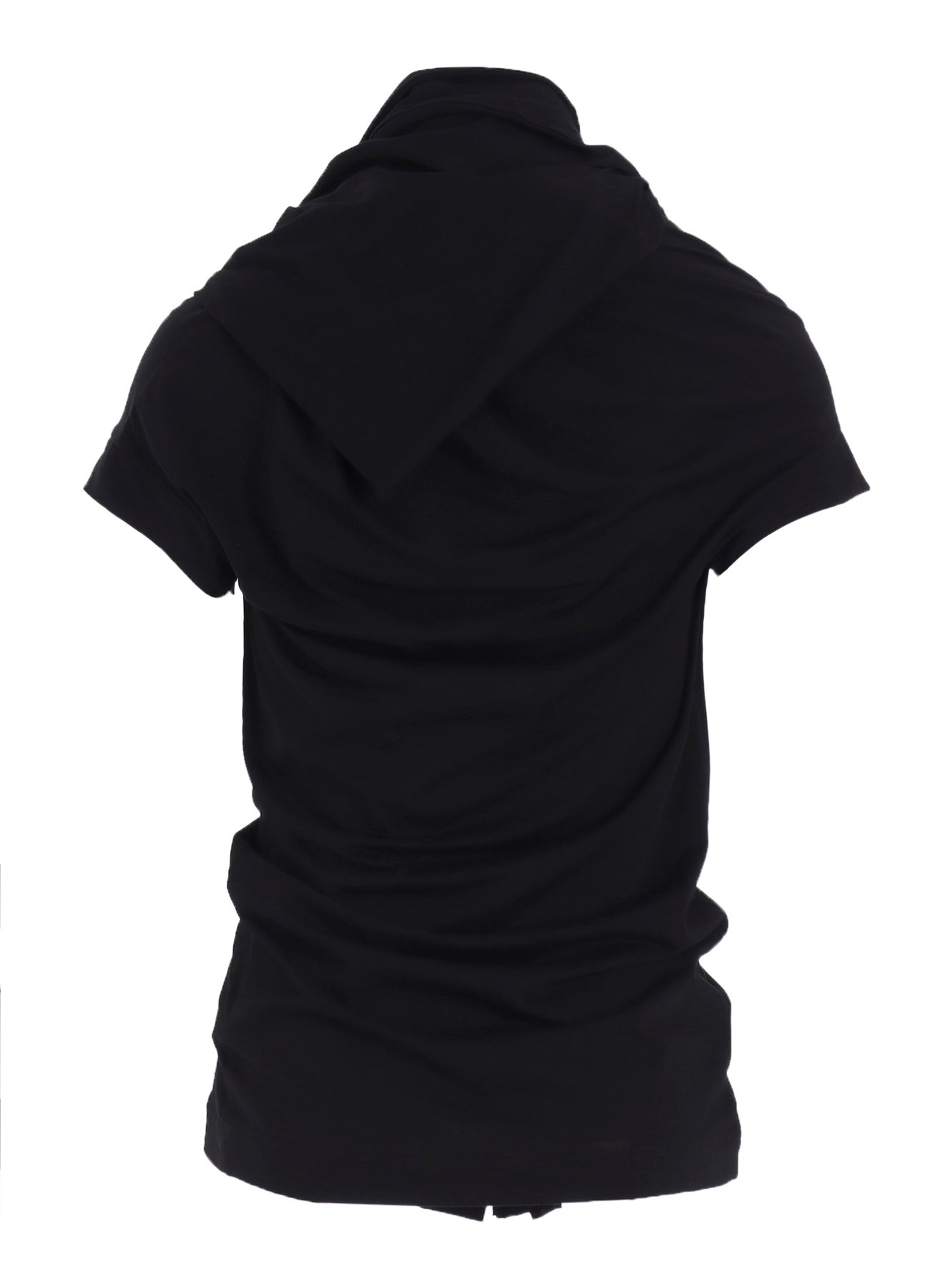 AIRY JERSEY DRAPE DETAIL SHORT SLV T-SHIRT