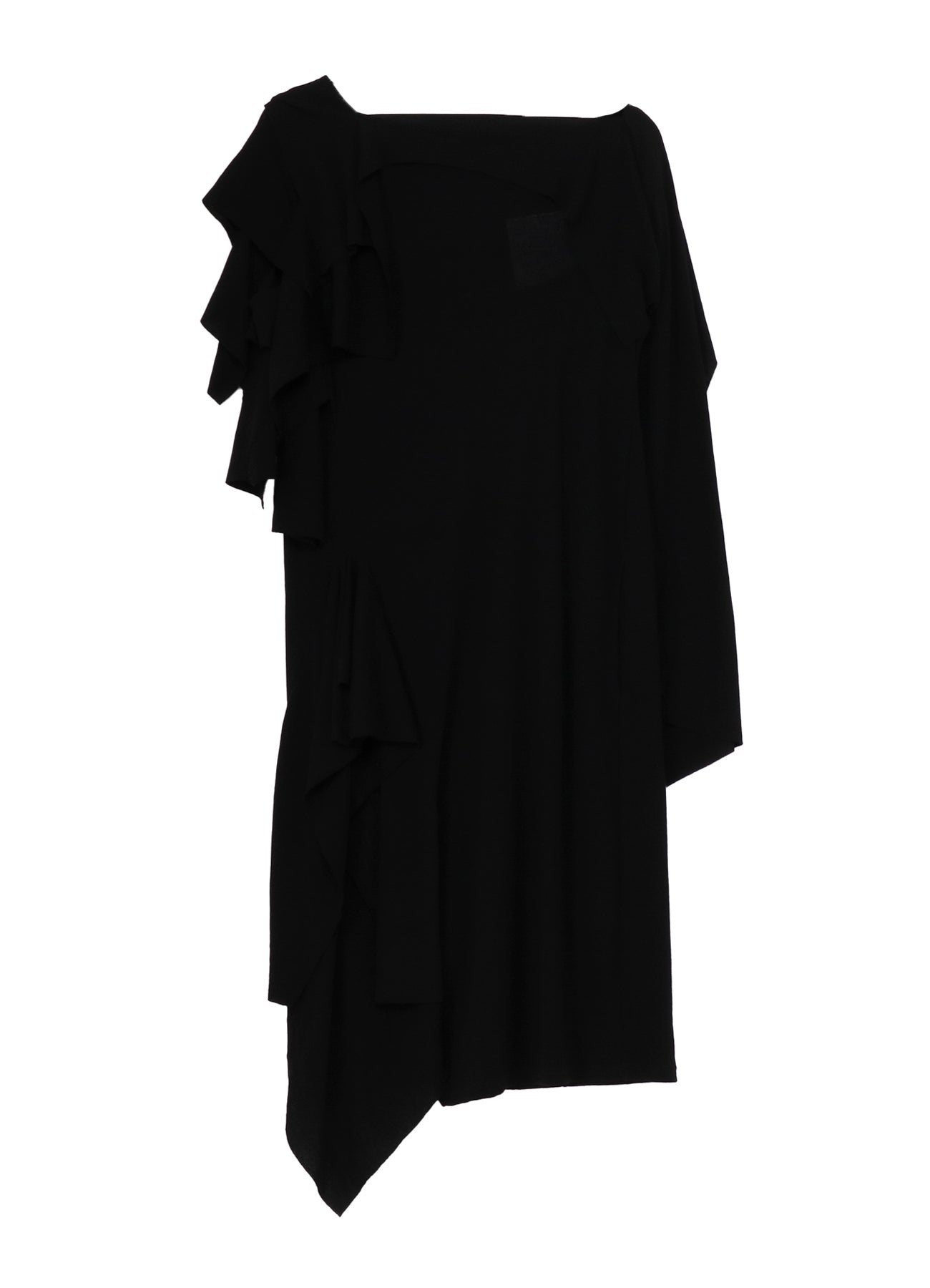 CREPE INTERLOCK DRAPED DETAIL DRESS