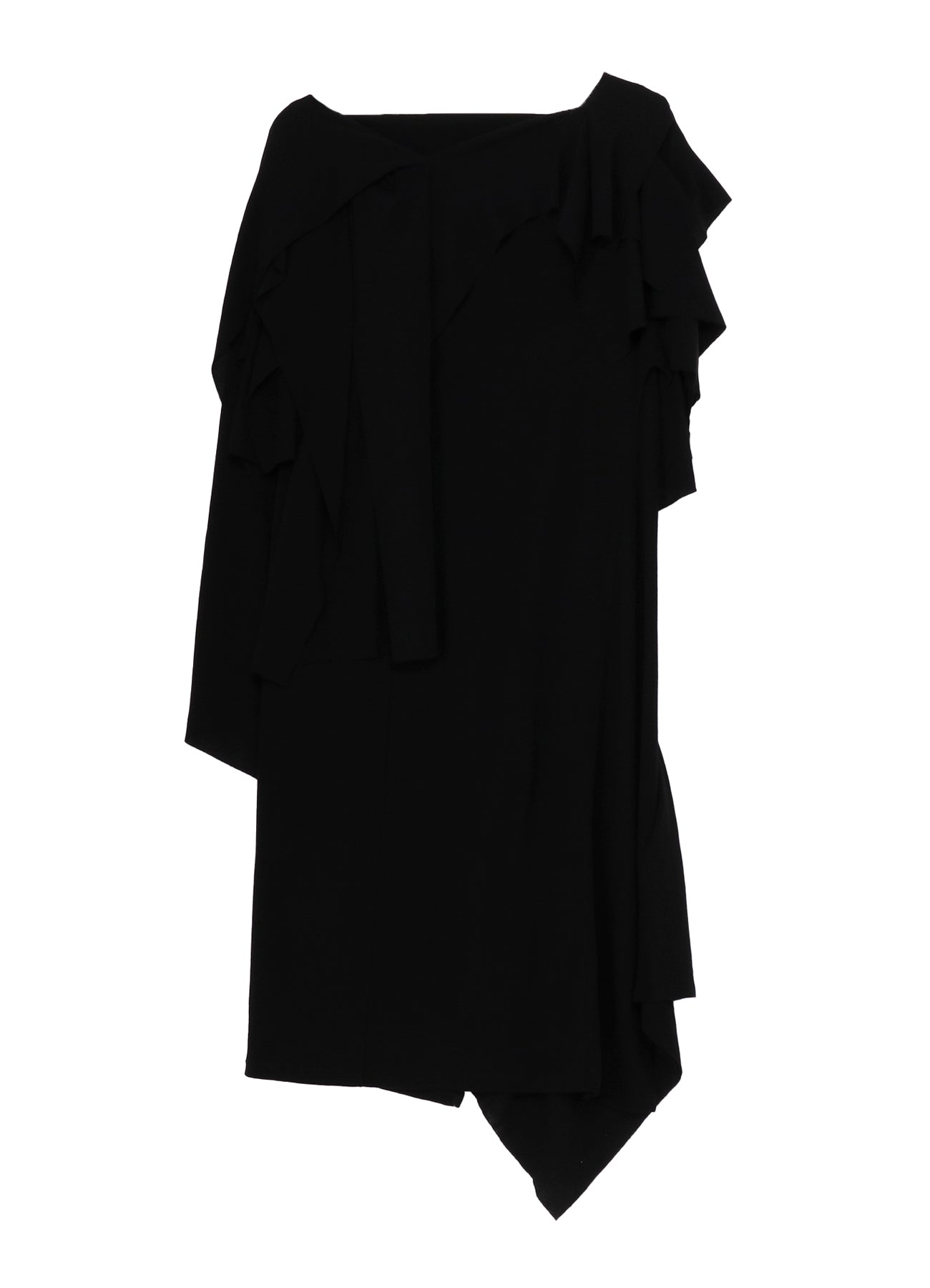 CREPE INTERLOCK DRAPED DETAIL DRESS