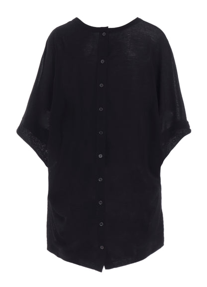 GASSING YARN SINGLE JERSEY BACKSIDE BUTTON CARDIGAN