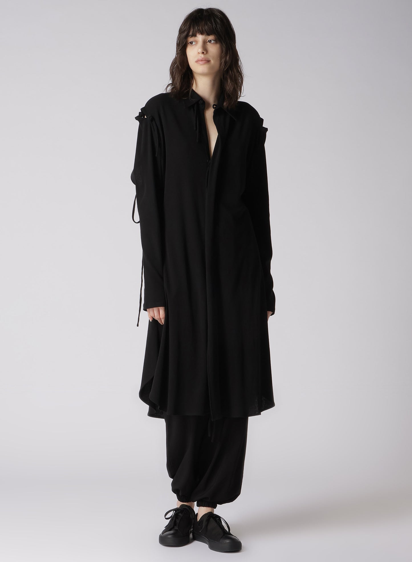 SUPIMA HIGH-TWISTED MILANO RIB DECONSTRUCTED RIBBON DRESS