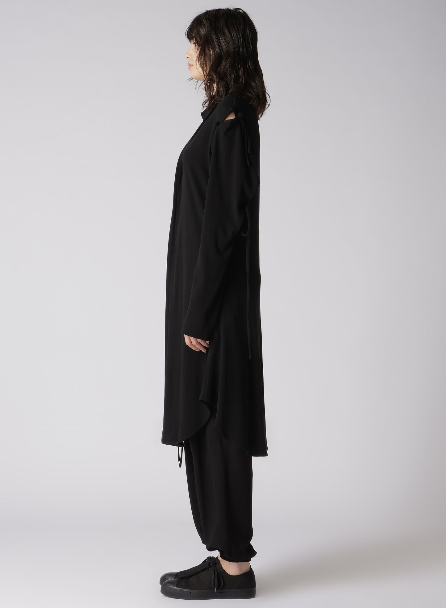 SUPIMA HIGH-TWISTED MILANO RIB DECONSTRUCTED RIBBON DRESS