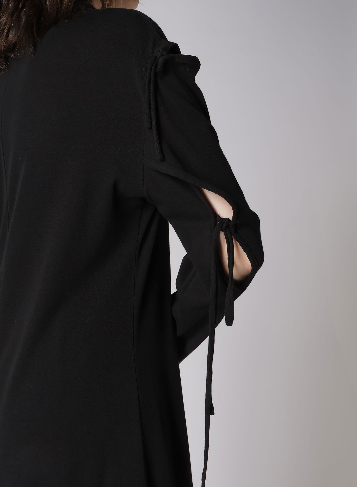 SUPIMA HIGH-TWISTED MILANO RIB DECONSTRUCTED RIBBON DRESS