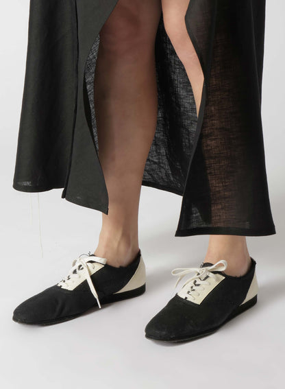 CANVAS 5HOLES PLAIN TOE SHOES