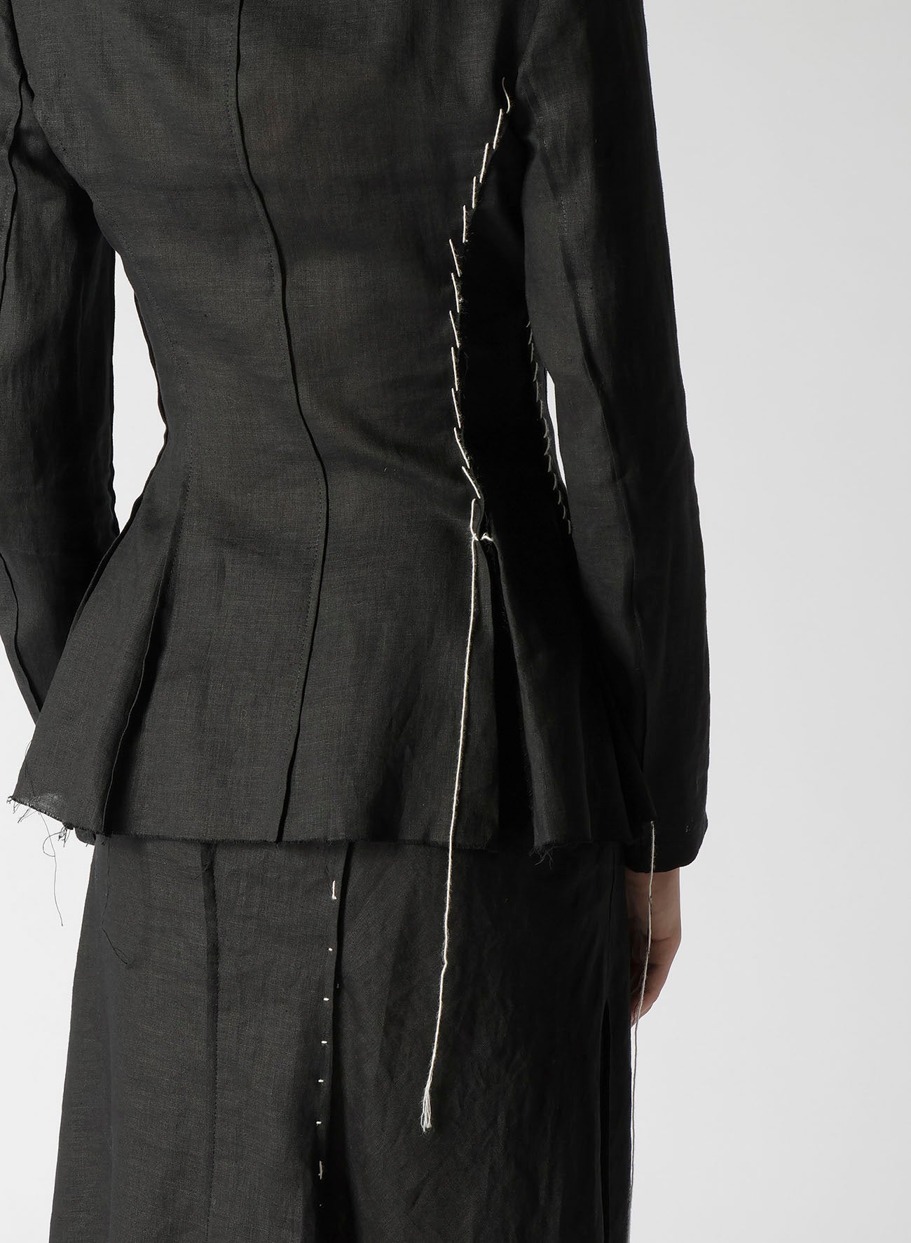 LINEN CLOTH 6B HAND STITCH DOUBLE JACKET