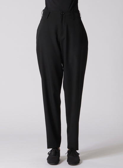 GABARDINE LOW-RISE BASIC PANTS