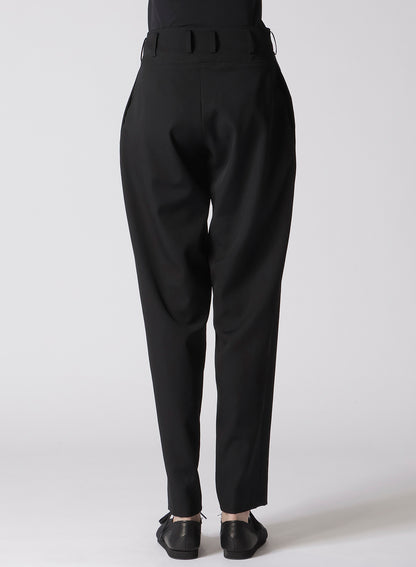 GABARDINE LOW-RISE BASIC PANTS