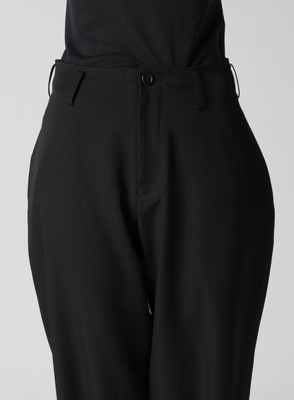 GABARDINE LOW-RISE BASIC PANTS