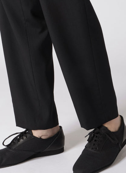 GABARDINE LOW-RISE BASIC PANTS