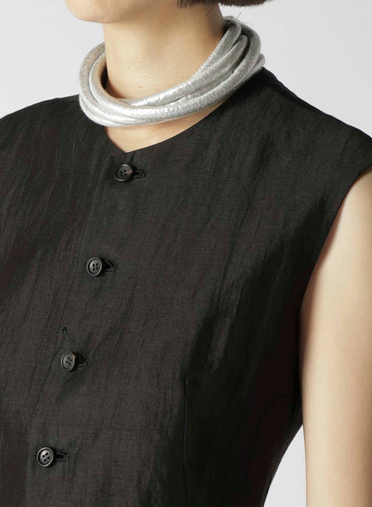 HIGH TWISTED GABARDINE BASIC VEST