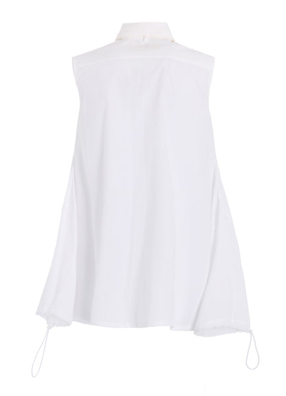 BROAD R-SLEEVELESS TIE BLOUSE