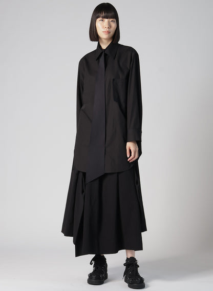 BROAD R-CUTTING TIE BLOUSE