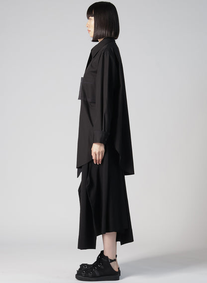 BROAD R-CUTTING TIE BLOUSE