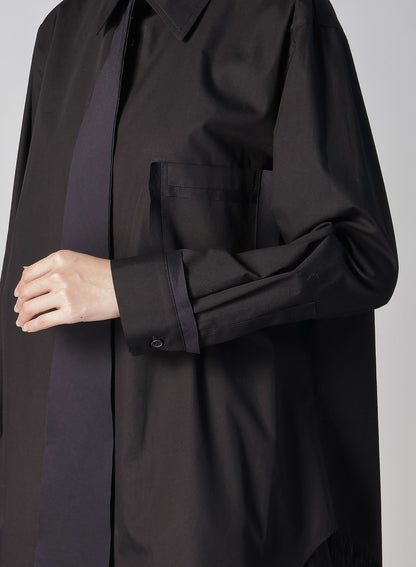 BROAD R-CUTTING TIE BLOUSE