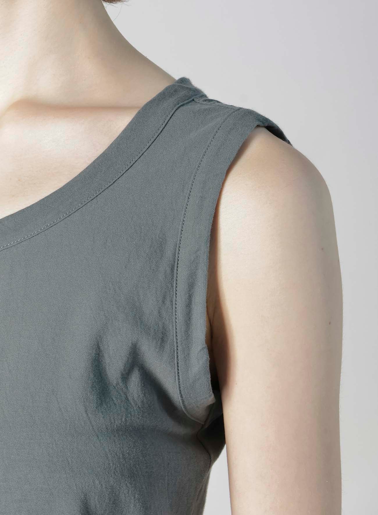 HIGH TWISTED SINGLE JERSEY R-ASYMMETRY TANK TOP