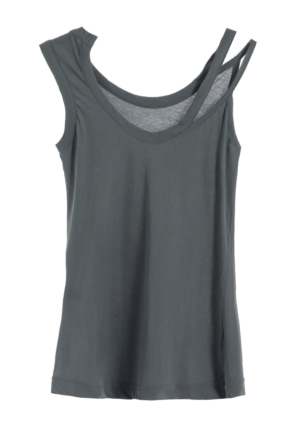 HIGH TWISTED SINGLE JERSEY R-ASYMMETRY TANK TOP