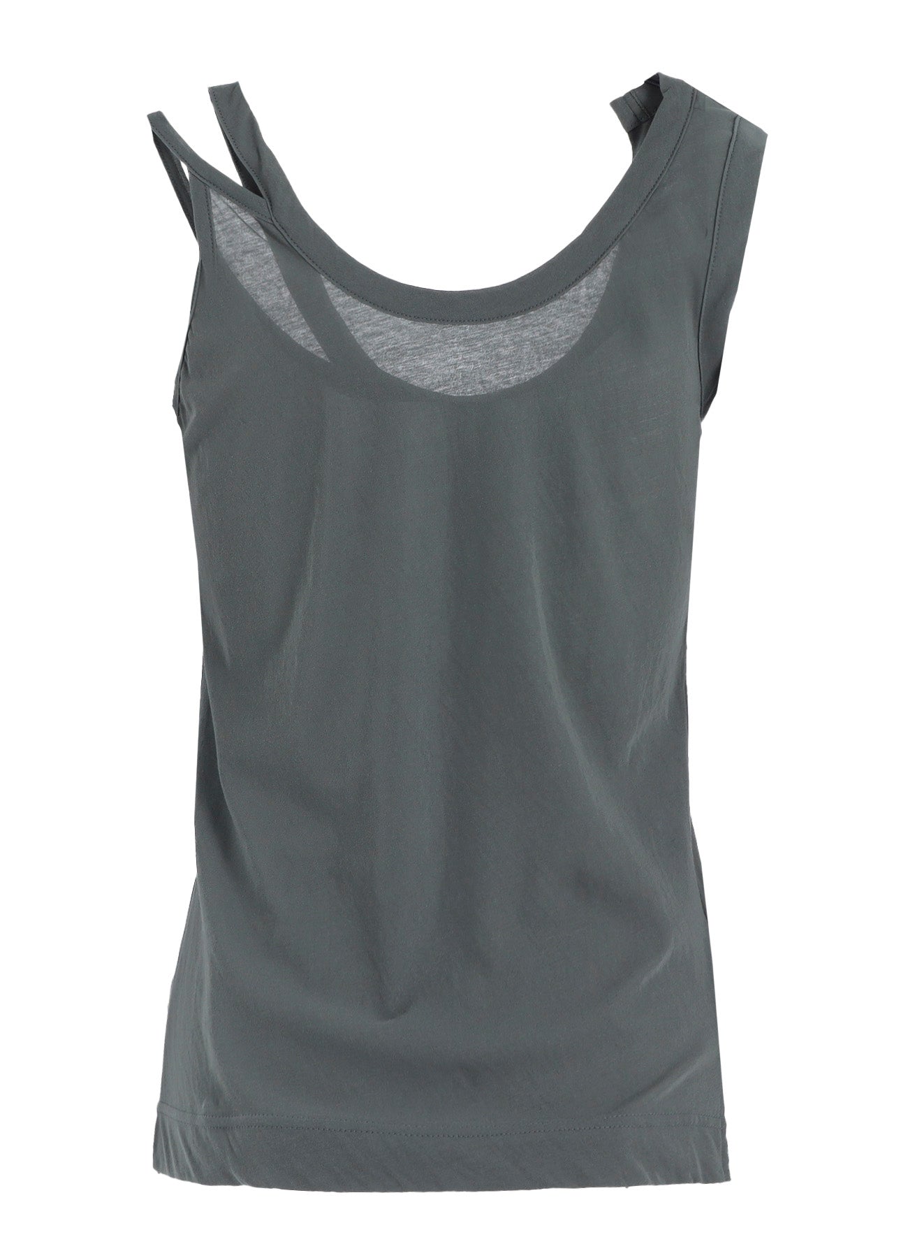 HIGH TWISTED SINGLE JERSEY R-ASYMMETRY TANK TOP