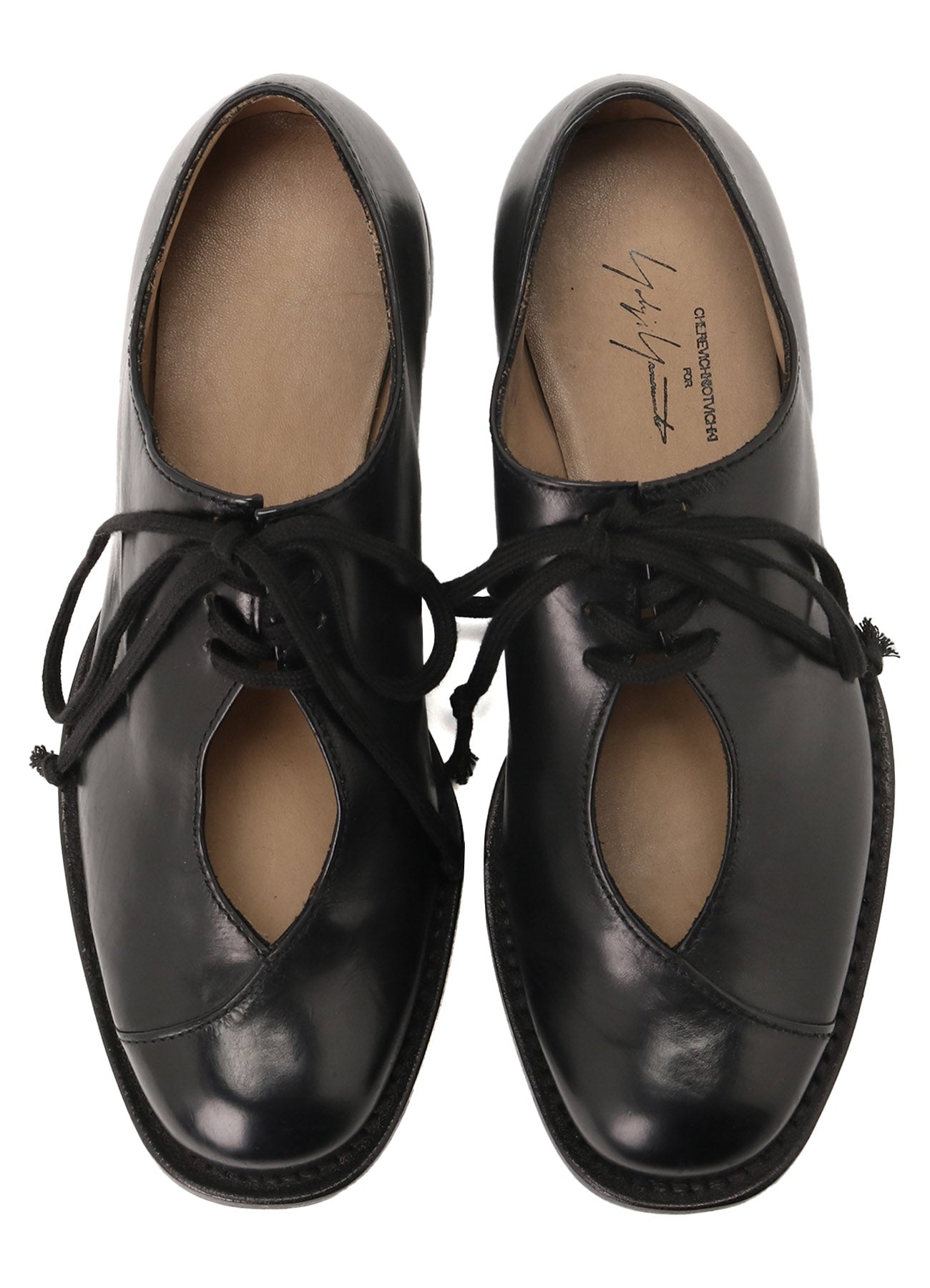 WAXED CALF CUT-OUT DERBY SHOES
