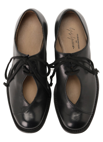 WAXED CALF CUT-OUT DERBY SHOES