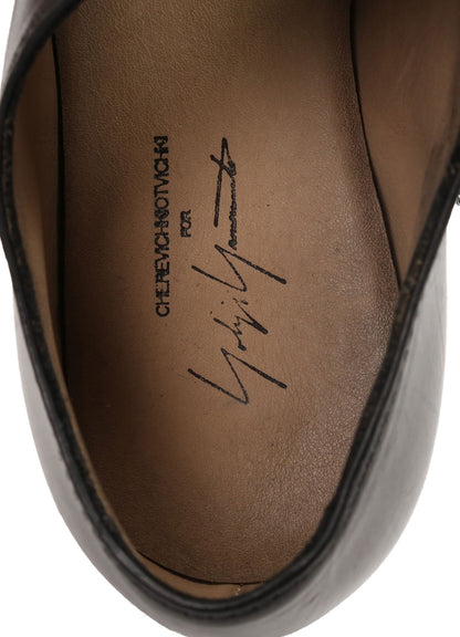 WAXED CALF CUT-OUT DERBY SHOES