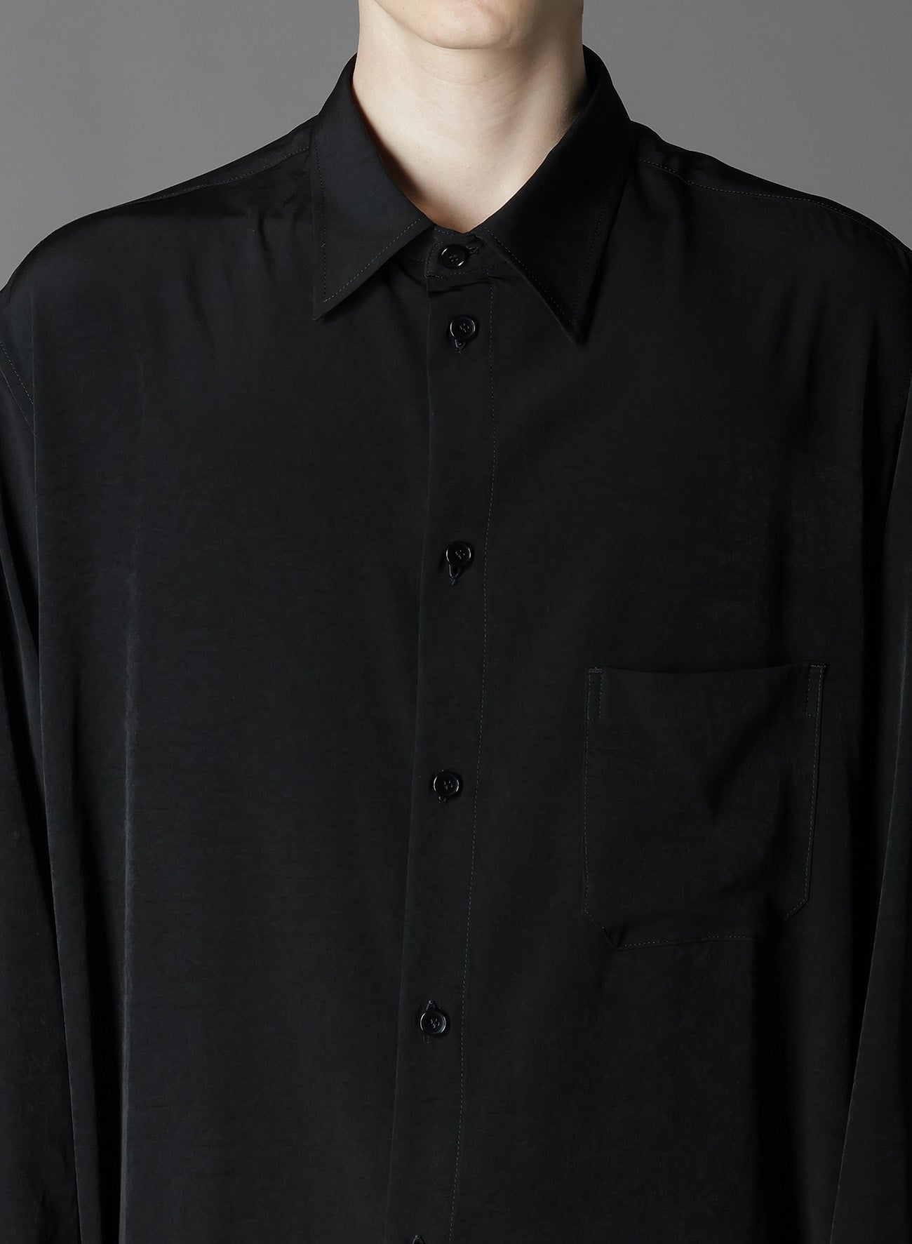 CREPE DE CHINE STANDARD ASYMMETRICAL FLARES SHIRT