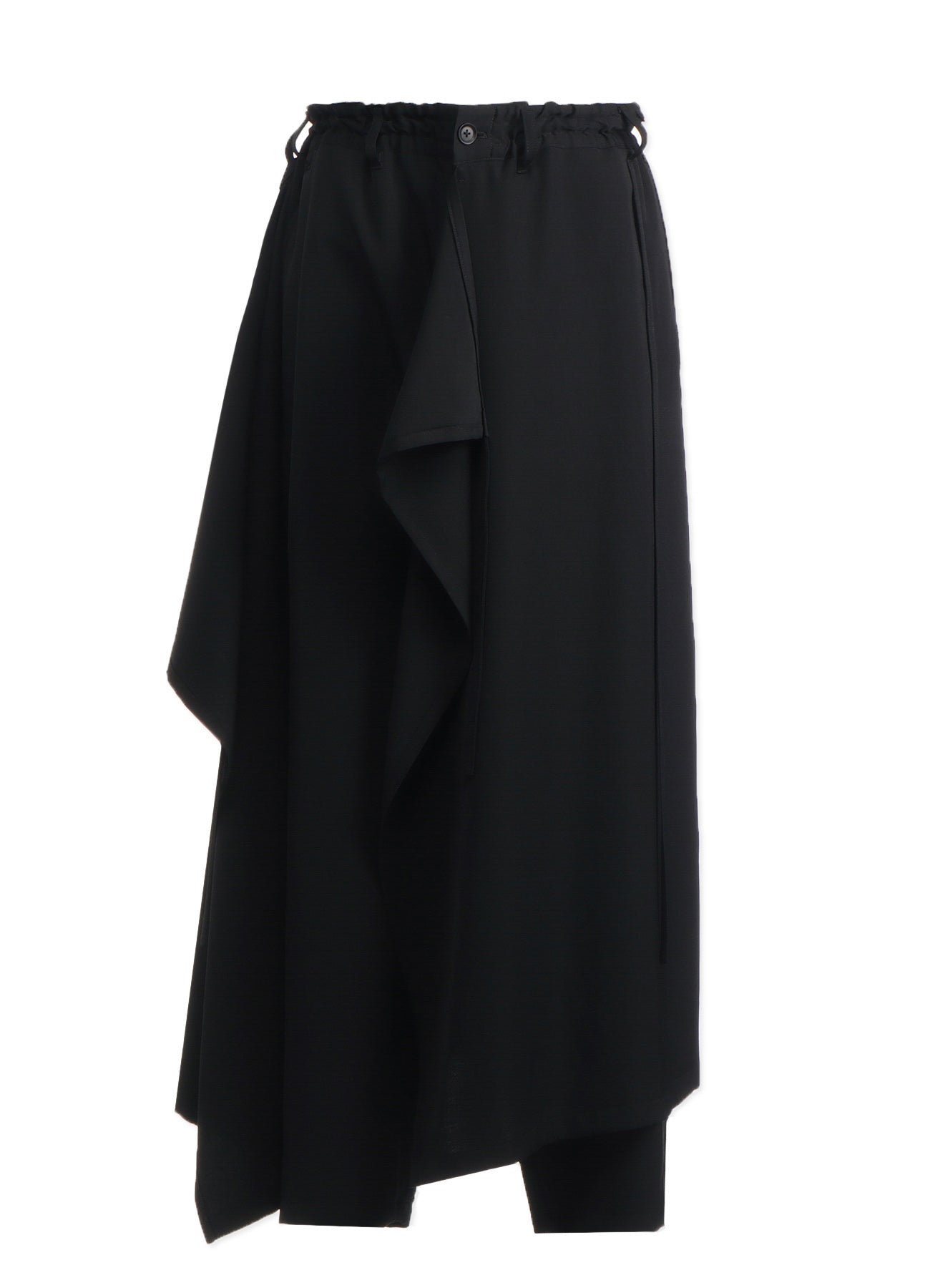 WOOL GABARDINE BOUND SKIRT PANTS
